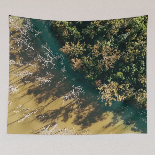Item preview, /// Truth /// Abstract drone photo taken over a dam in south east Queensland, Australia  designed and sold by Est-Image-Co.