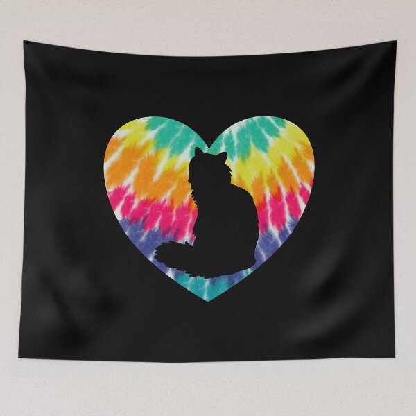 Item preview, Birman Cat Heart With Tie dye Print For Birman Cat Mom Dad designed and sold by JokeGysen.