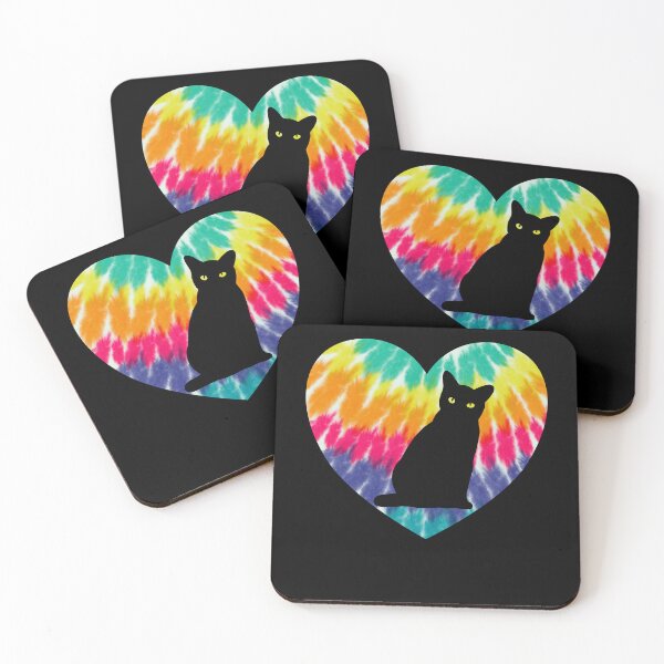 Item preview, Bombay Cat Heart With Tie dye Print For Black Cats Mom Dad designed and sold by JokeGysen.