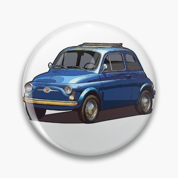 Item preview, Illustrated italian ICON Fiat 500 blue (Italian compact car)  designed and sold by SketchNinja.