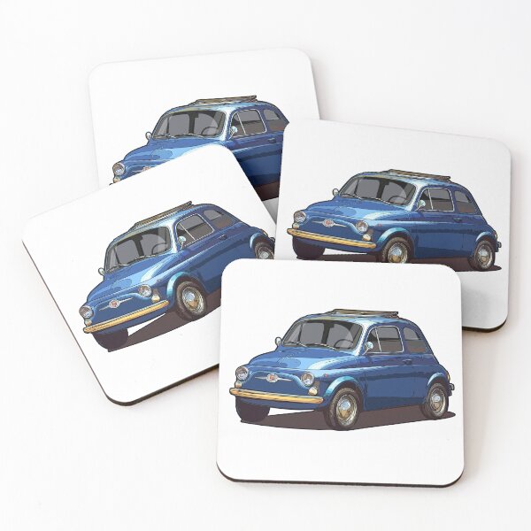 Item preview, Illustrated italian ICON Fiat 500 blue (Italian compact car)  designed and sold by SketchNinja.
