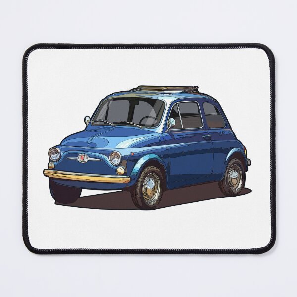 Item preview, Illustrated italian ICON Fiat 500 blue (Italian compact car)  designed and sold by SketchNinja.