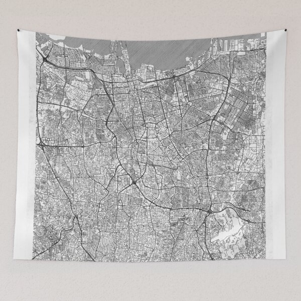Item preview, Jakarta Map Line designed and sold by HubertRoguski.