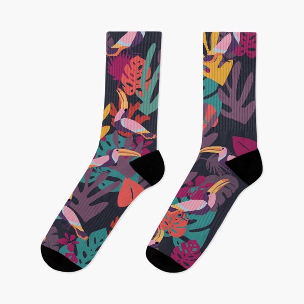 Item preview, Jungle Pattern with Tropical Leaves, Flowers and Birds designed and sold by kapotka.