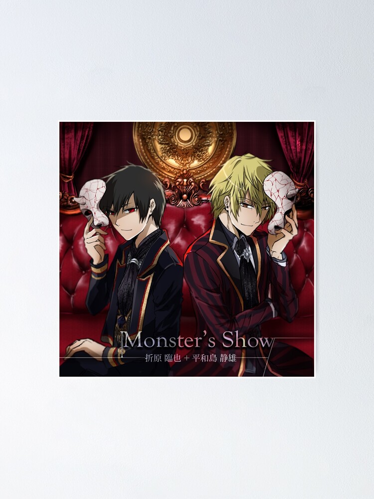 Poster Parte De Shizuo Show De Monstruos Kamiya Hiroshi Y Ono Daisuke Drrr De Rinfiora Redbubble