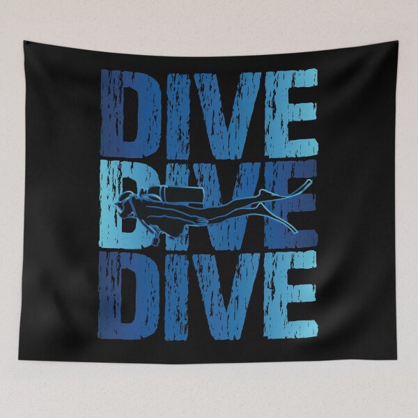Item preview, Dive Dive Dive - Underwater Scuba Diver - Diving Lover designed and sold by TheInkElephant.
