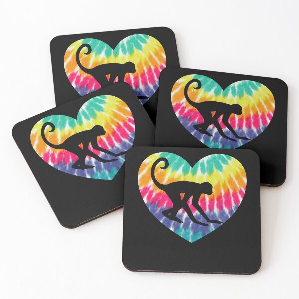 Item preview, Spider Monkey Heart With Tie dye Print For Monkey Lover designed and sold by JokeGysen.