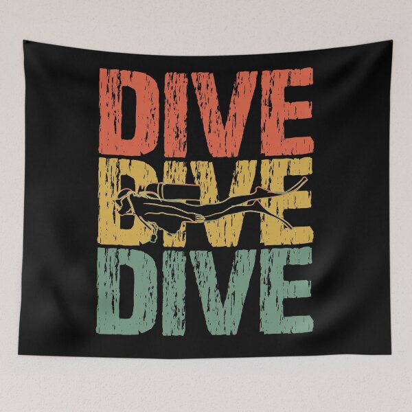 Item preview, Dive Dive Dive - Underwater Scuba Diver - Diving Lover designed and sold by TheInkElephant.