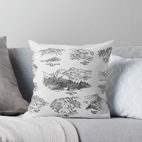 Item preview, The Lake District. Twelve Peaks with names and heights. designed and sold by Christopher Hughes.