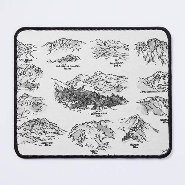 Item preview, The Lake District. Twelve Peaks with names and heights. designed and sold by Christopher Hughes.