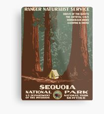 Sequoia National Park Vintage Travel Poster Metal Print