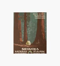 Sequoia National Park Vintage Travel Poster Art Board