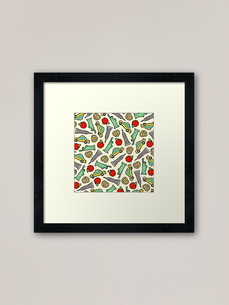 Alternate view of New York, New York Pattern Framed Art Print