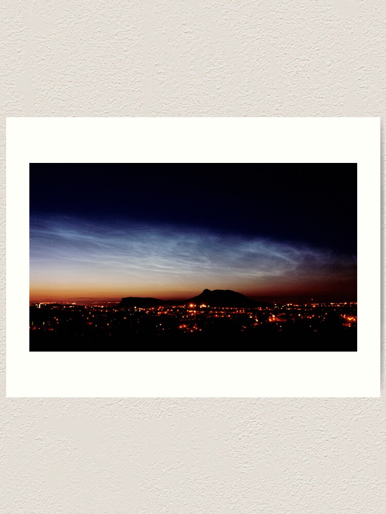Alternate view of Noctilucent cloud over Arthur's Seat Art Print