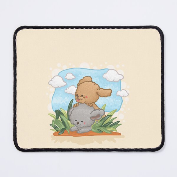 Item preview, Poodles in a Grass Field designed and sold by Khotekmei.