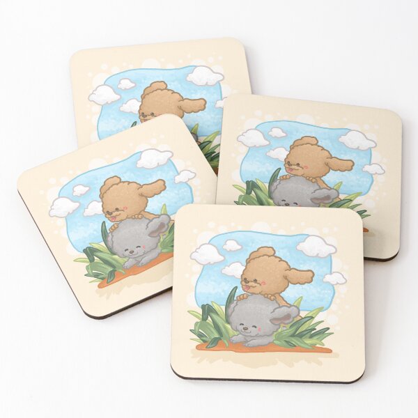 Item preview, Poodles in a Grass Field designed and sold by Khotekmei.