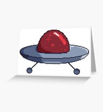 Little red spaceship Greeting Card