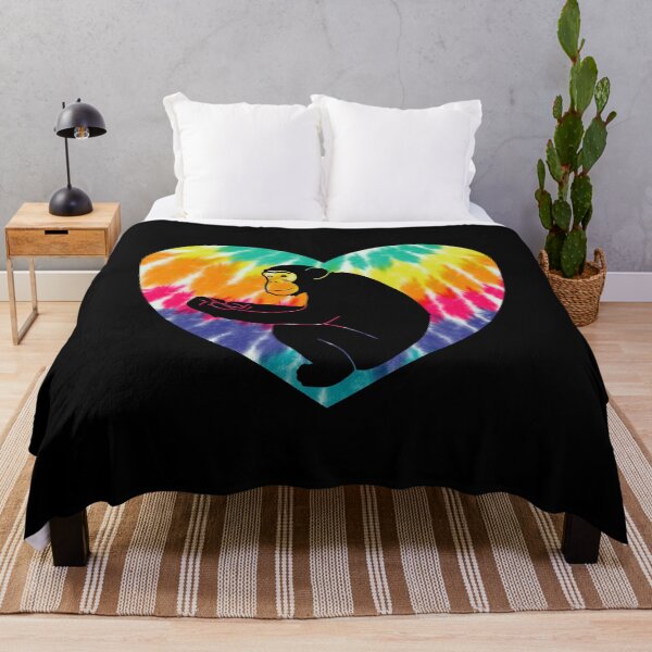 Item preview, Chimpanzee Monkey Heart With Tie dye Print For Monkey Lover designed and sold by JokeGysen.