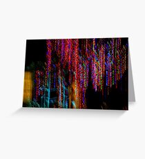Colorful Christmas Streaks - Abstract Christmas Lights Series Greeting Card