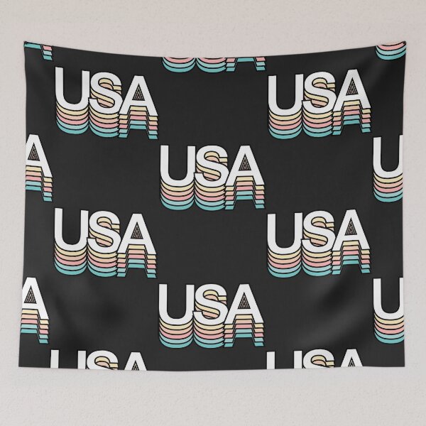 Item preview, USA Pastel Retro Aesthetic Modern Typography  designed and sold by JosephHagen.