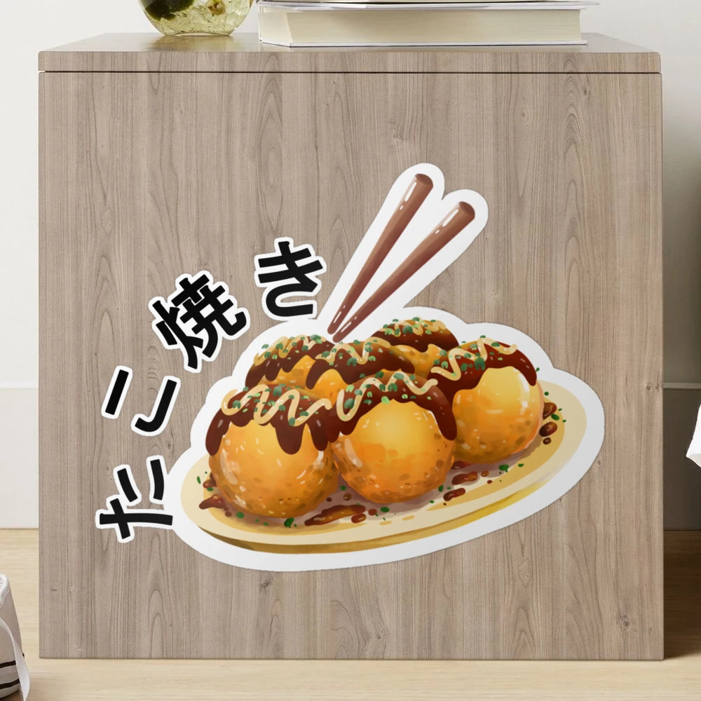Takoyaki vector asian food. Cute takoyaki on white background. Free space  for text. Vector illustration 15094422 Vector Art at Vecteezy