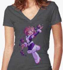 Uravity Women's Fitted V-Neck T-Shirt