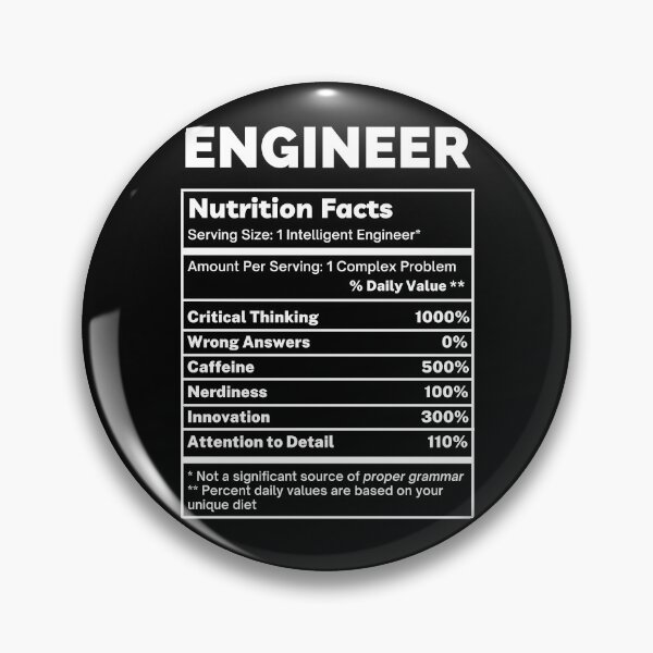 Item preview, Engineer Funny Nutrition Facts designed and sold by SpeakSarcasm.