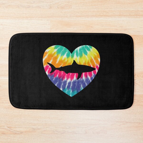 Item preview, Great White Shark Heart With Tie dye Print For Shark Lover designed and sold by JokeGysen.