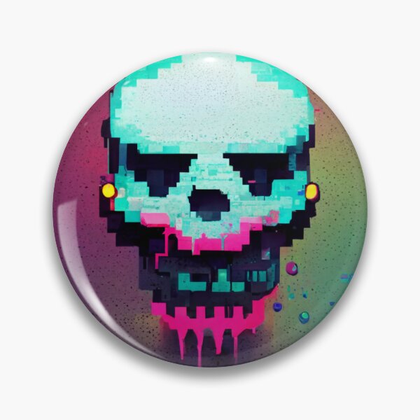 Item preview, Skull pixel art designed and sold by Jim Clyde Monge.