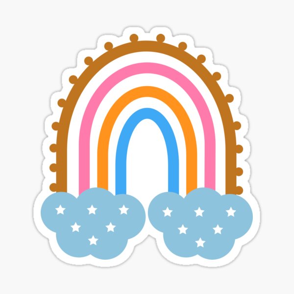 Best Boho Rainbow Sticker Sticker for Sale by mahsanart