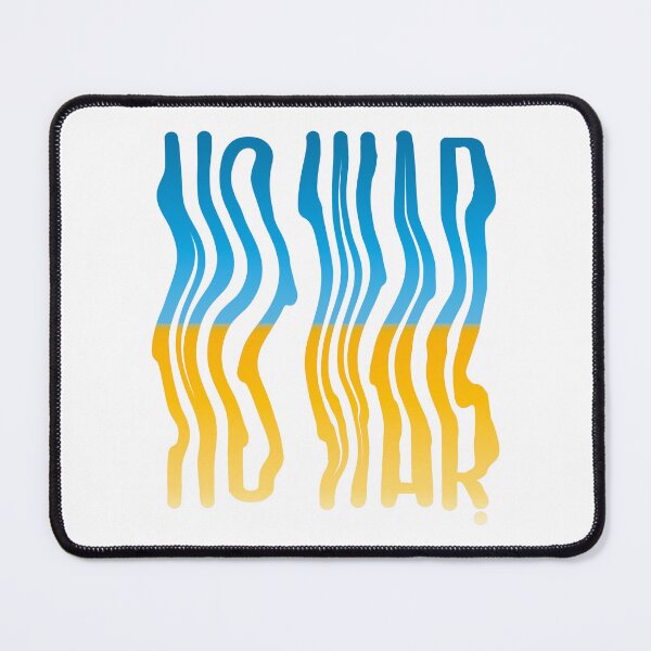 Item preview, liquid NO WAR sign in blue and yellow designed and sold by Viktoria-JaiHo.