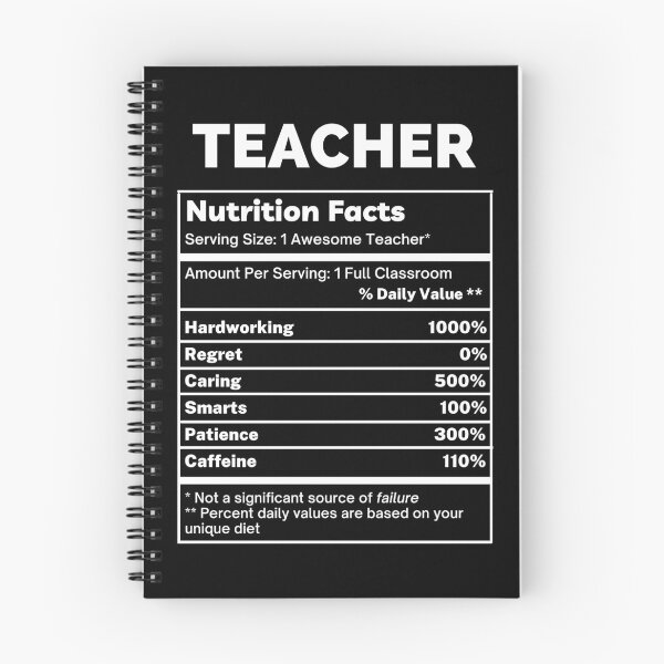Item preview, Teacher Funny Nutrition Facts designed and sold by SpeakSarcasm.