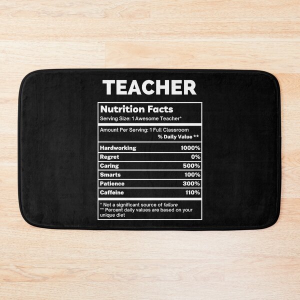 Item preview, Teacher Funny Nutrition Facts designed and sold by SpeakSarcasm.