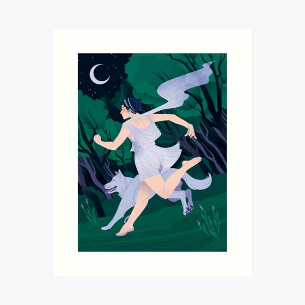 Vista previa del artículo con la obra «Diana en el bosque», diseñado y vendido por flaroh.