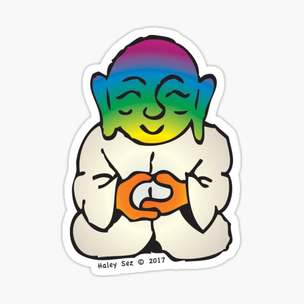 Rainbow Buddha Sticker