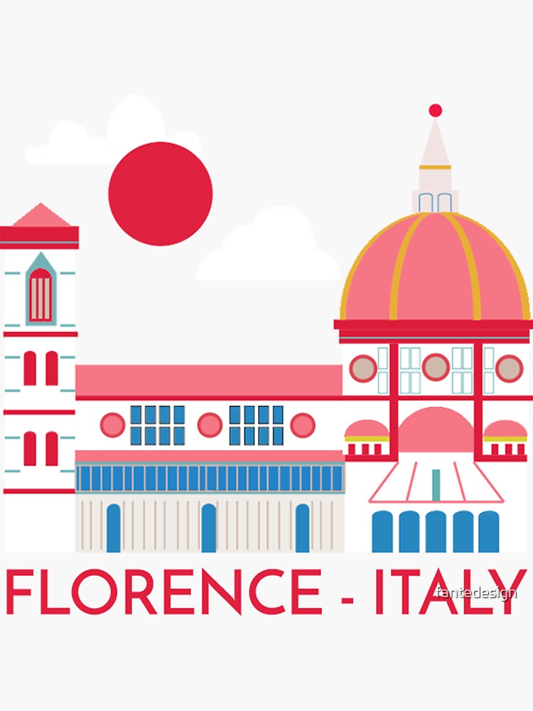 "Florence Italy Firenze Italia" Sticker for Sale by fantedesign | Redbubble