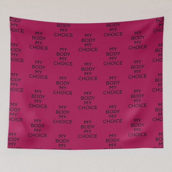 Item preview, My Body My Choice Text in Black and Pink designed and sold by AMSonArt.