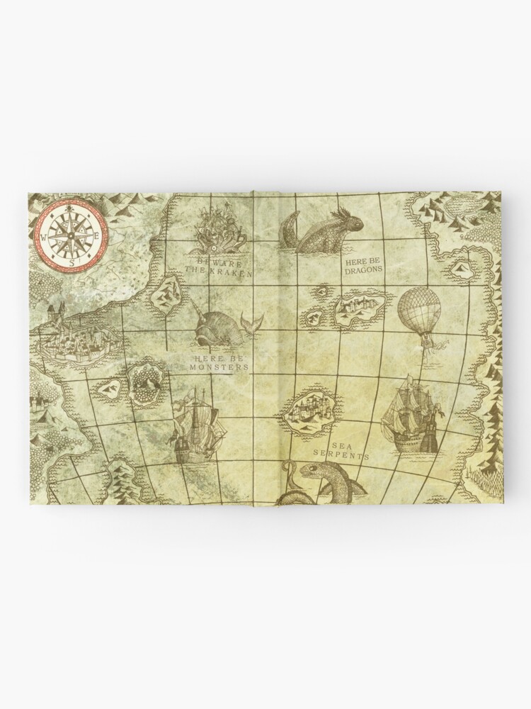 Alternate view of Sea Monsters Map Hardcover Journal