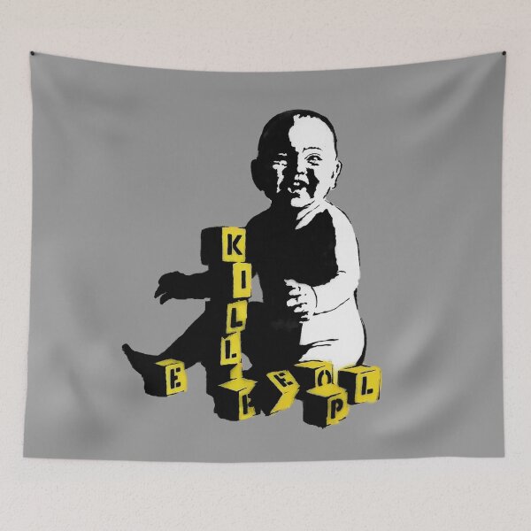 Item preview, Kill People Baby - Banksy Street Art designed and sold by WE-ARE-BANKSY.