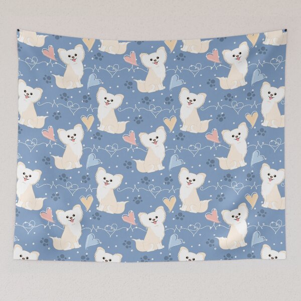 Item preview,  Long Haired Cream White Chihuahua 3 designed and sold by Lulupainting.