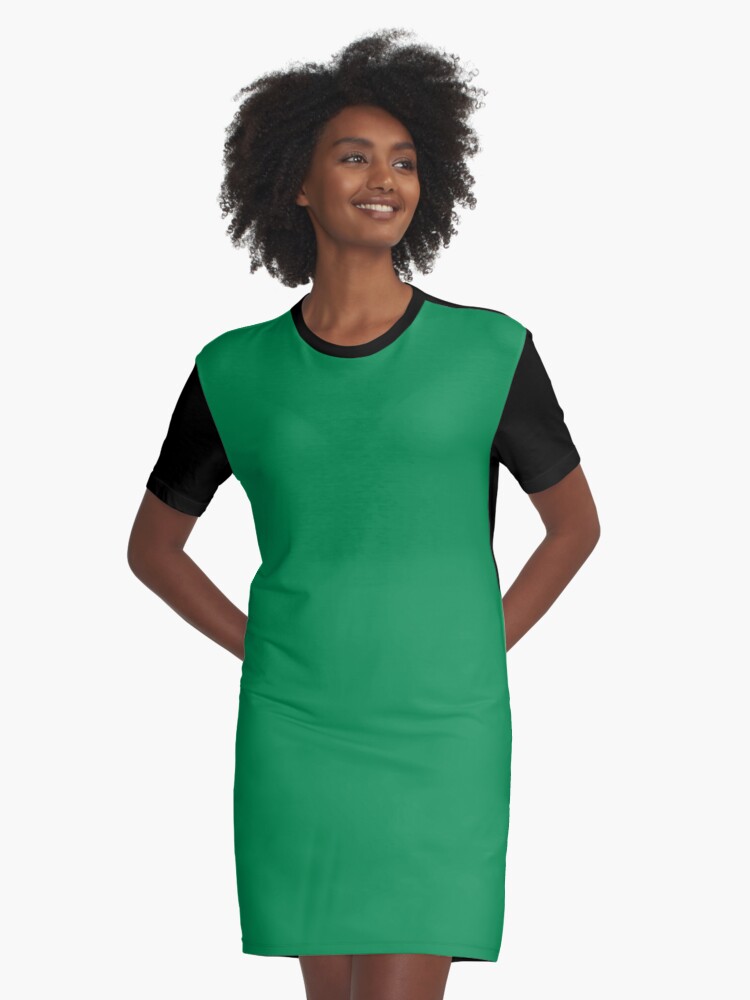 emerald green shirt dress