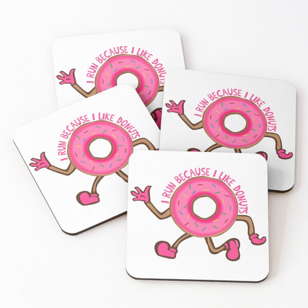 Item preview, I run because I like donuts | I really like donuts | donuts | I really like running | I run because | donut | Funny Running Gift designed and sold by fivo.