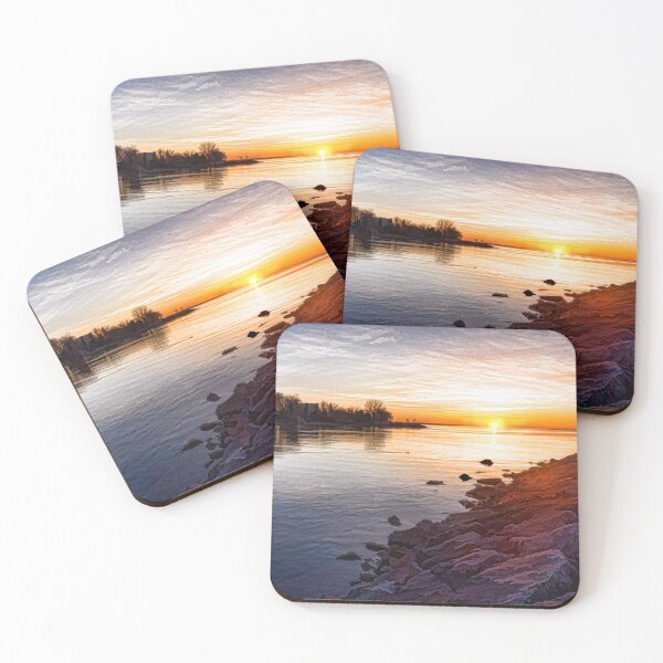 Item preview, Purple Rocks Sunrise – Lake Ontario Impressions designed and sold by Georgia Mizuleva.