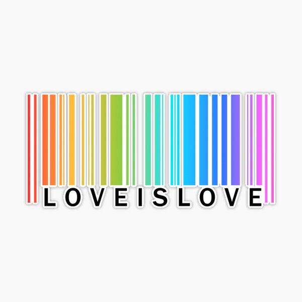 Love is Love - LGBT Pride rainbow barcode (just text) Poster for Sale by  PixelatedPixels