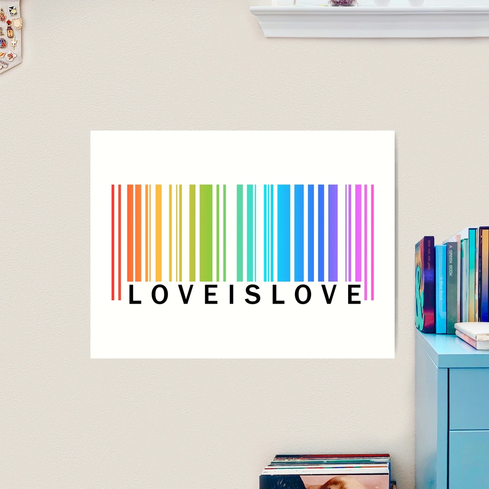 Love is Love - LGBT Pride rainbow barcode (just text) Poster for Sale by  PixelatedPixels