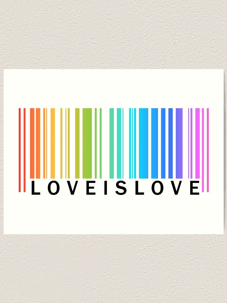 Love is Love - LGBT Pride rainbow barcode (just text) Poster for Sale by  PixelatedPixels