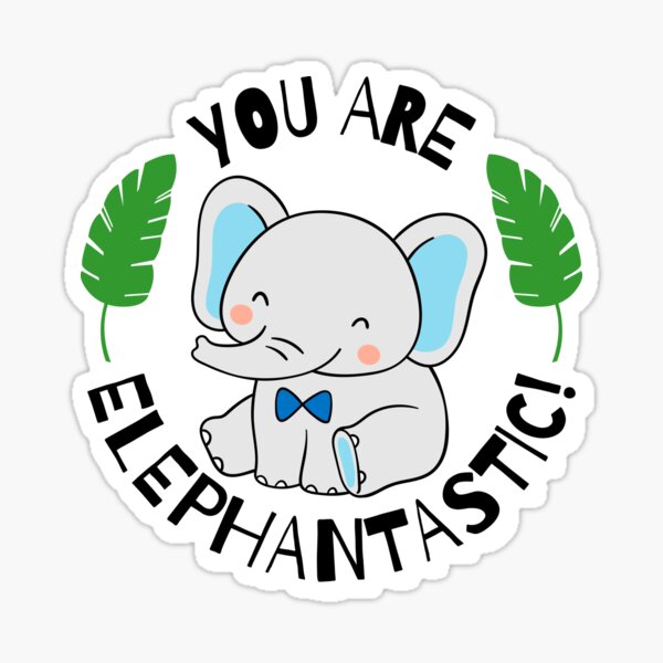 Elephant Gifts for Girls Elephant Lovers Love Elep' Sticker