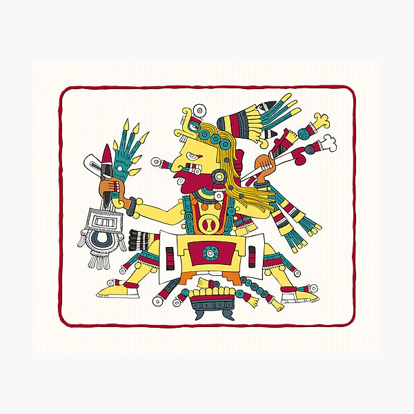 Artikel-Vorschau von Ometeotl - aztekisches Borgia Mousepad, designt und verkauft von Aztectees.