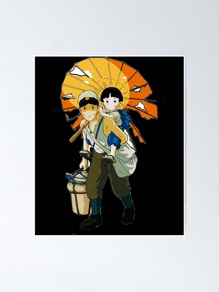 Grave Of The Fireflies Japanese Anime Poster Canvas Art Print Home