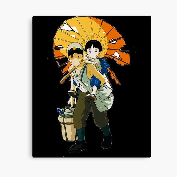 GREATBIGCANVAS Grave of The Fireflies - Movie Unframed Poster Print